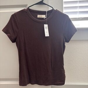 A&F Lounge Brown Top NEW